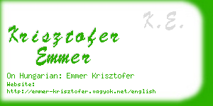 krisztofer emmer business card